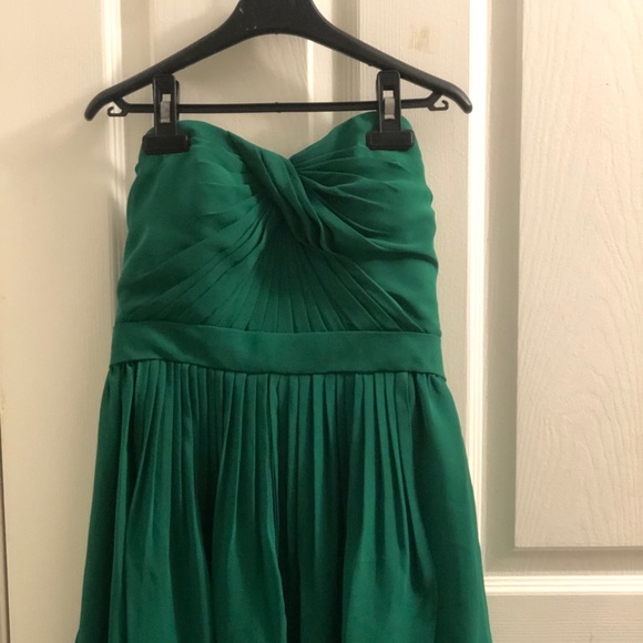 Green short chiffon convertible formal dress - Picture 1 of 6